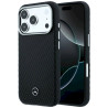 Mercedes Leather Semi Wrap Wood Effect MagSafe for iPhone 18 Pro / 17 Pro black