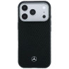 Mercedes Leather Semi Wrap Wood Effect MagSafe for iPhone 18 Pro Max / 17 Pro Max / black