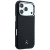 Mercedes Leather Semi Wrap Wood Effect MagSafe for iPhone 18 Pro Max / 17 Pro Max / black