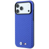 BMW M Carbon Metal Logo MagSafe Case for iPhone 18 Pro Max / 17 Pro Max / Blue