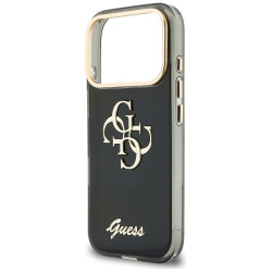 Guess IML 4G Script Metal Case for iPhone 18 Pro Max / iPhone 17 Pro Max / black