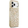 Guess IML Leopard Glitter Triangle Logo MagSafe Case for iPhone 18 Pro / iPhone 17 Pro / brown