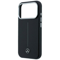 Mercedes Leather Semi Wrap Iconic Line MagSafe for iPhone 18 Pro Max / 17 Pro Max / black