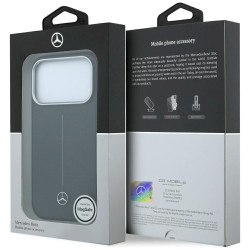 Mercedes Leather Semi Wrap Iconic Line MagSafe for iPhone 18 Pro Max / 17 Pro Max / black