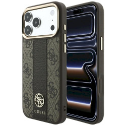 Guess 4G with Stripe Round and Classic Logos MagSafe for iPhone 18 Pro / iPhone 17 Pro brown
