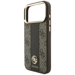 Guess 4G with Stripe Round and Classic Logos MagSafe for iPhone 18 Pro / iPhone 17 Pro brown