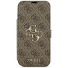 Guess Book 4G Metal Logo Case for iPhone 18 Pro Max / iPhone 17 Pro Max Brown