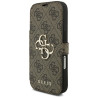 Guess Book 4G Metal Logo Case for iPhone 18 Pro / iPhone 17 Pro Brown