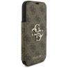 Guess Book 4G Metal Logo Case for iPhone 18 Pro / iPhone 17 Pro Brown