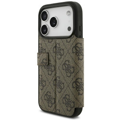 Guess Book 4G Metal Logo Case for iPhone 18 Pro / iPhone 17 Pro Brown