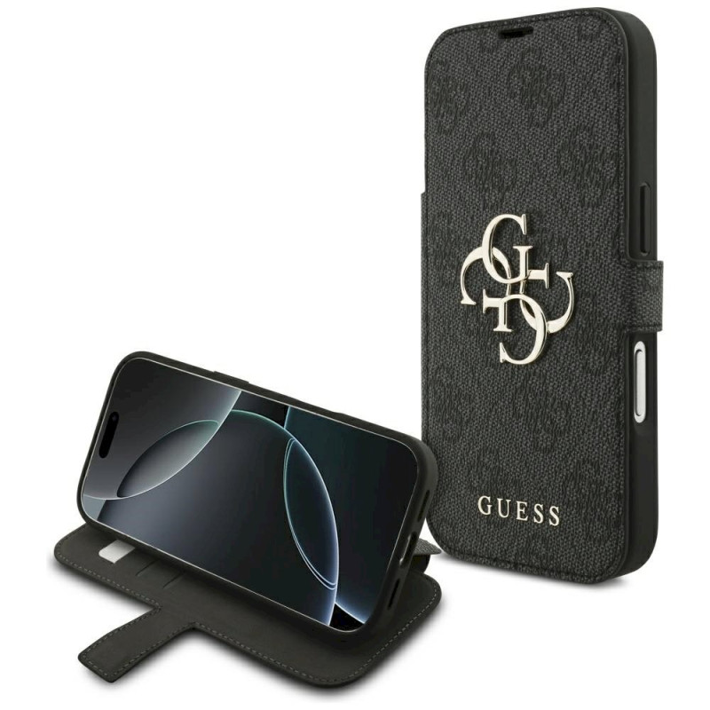 Guess Book 4G Metal Logo Case for iPhone 18 Pro / iPhone 17 Pro / black
