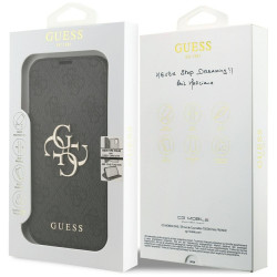 Guess Book 4G Metal Logo Case for iPhone 18 Pro / iPhone 17 Pro / black
