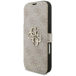 Guess Book 4G Metal Logo Case for iPhone 18 Pro / iPhone 17 Pro Pink