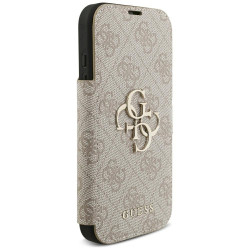 Guess Book 4G Metal Logo Case for iPhone 18 Pro / iPhone 17 Pro Pink