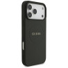 Guess Grained Gold Ring MagSafe Case for iPhone 18 Pro Max / iPhone 17 Pro Max / black
