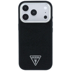 Guess Grained Triangle Logo MagSafe for iPhone 18 Pro / black