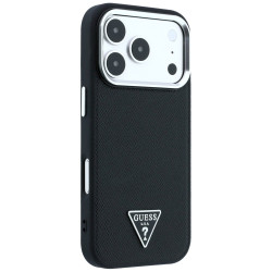 Guess Grained Triangle Logo MagSafe for iPhone 18 Pro / black