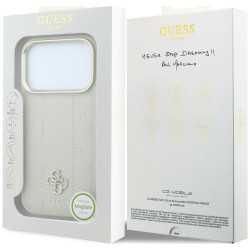 Guess Peony 4G Small Logo MagSafe Case for iPhone 18 Pro Max / iPhone 17 Pro Max / beige