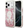 Guess Resin Bottom Glitter MagSafe Case for iPhone 18 Pro / iPhone 17 Pro / pink