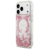 Guess Resin Bottom Glitter MagSafe Case for iPhone 18 Pro / iPhone 17 Pro / pink