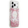 Guess Resin Bottom Glitter MagSafe Case for iPhone 18 Pro / iPhone 17 Pro / pink