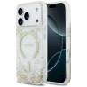 Guess Resin Bottom Glitter MagSafe Case for iPhone 18 Pro / iPhone 17 Pro / gold