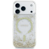Guess Resin Bottom Glitter MagSafe Case for iPhone 18 Pro / iPhone 17 Pro / gold