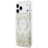 Guess Resin Bottom Glitter MagSafe Case for iPhone 18 Pro Max / iPhone 17 Pro Max / gold