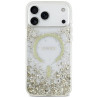 Guess Resin Bottom Glitter MagSafe Case for iPhone 18 Pro Max / iPhone 17 Pro Max / gold