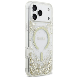 Guess Resin Bottom Glitter MagSafe Case for iPhone 18 Pro Max / iPhone 17 Pro Max / gold