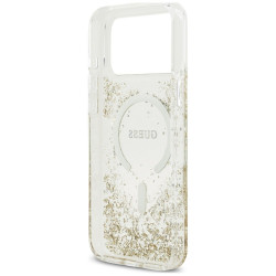 Guess Resin Bottom Glitter MagSafe Case for iPhone 18 Pro Max / iPhone 17 Pro Max / gold