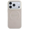 Guess Saffiano Peony & Ring MagSafe Case for iPhone 18 Pro / 17 Pro / pink
