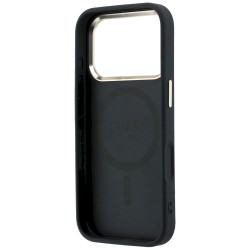 Guess Saffiano Small 4G & Classic Logo MagSafe Case for iPhone 18 Pro Max/17 Pro Max / black