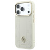 Guess Stripe Peony 4G Logo MagSafe Case for iPhone 18 Pro / iPhone 17 Pro / biege