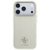 Guess Stripe Peony 4G Logo MagSafe Case for iPhone 18 Pro / iPhone 17 Pro / biege