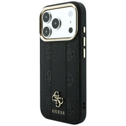 Guess Stripe Peony 4G Logo MagSafe for iPhone 18 Pro Max / iPhone 17 Pro Max / black