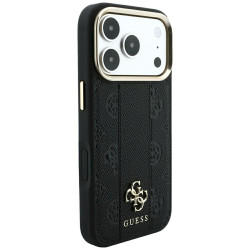 Guess Stripe Peony 4G Logo MagSafe for iPhone 18 Pro Max / iPhone 17 Pro Max / black