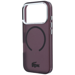 Lacoste IML Frosted MagSafe for iPhone 18 Pro Max / 17 Pro Max / burgundy