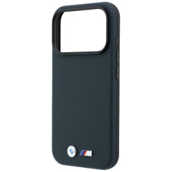 BMW M Quadrille Kevlar Metal Logo MagSafe Case for iPhone 18 Pro / 17 Pro / Navy Blue
