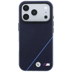 BMW M Tire Track Blue Line MagSafe Case for iPhone 18 Pro Max / 17 Pro Max / Navy Blue
