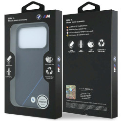 BMW M Tire Track Blue Line MagSafe Case for iPhone 18 Pro Max / 17 Pro Max / Navy Blue