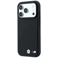 BMW M Tire Track Metal Logo MagSafe Case for iPhone 18 Pro / 17 Pro Black