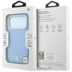 BMW Sign Centered Deboss MagSafe Case for iPhone 18 Pro / 17 Pro Blue
