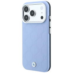 BMW Sign Deboss Quilted Metal Logo MagSafe for iPhone 18 Pro / 17 Pro blue