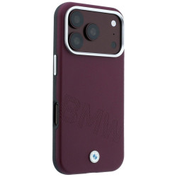 BMW Sign Inclined Deboss Letters MagSafe for iPhone 18 Pro / 17 Pro burgundy
