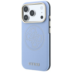 Guess Perforated 4G Gold Logo MagSafe Case for iPhone 18 Pro / 17 Pro / light blue