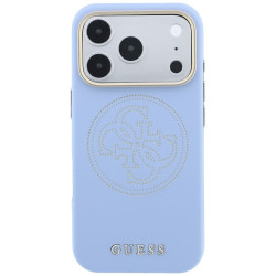 Guess Perforated 4G Gold Logo Magsafe Case for iPhone 18 Pro Max / 17 Pro Max / light blue