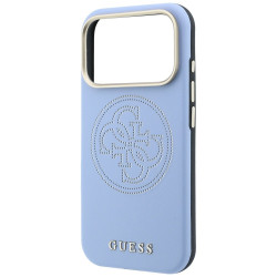 Guess Perforated 4G Gold Logo Magsafe Case for iPhone 18 Pro Max / 17 Pro Max / light blue