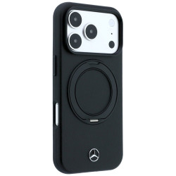 Mercedes Leather with Ring Stand MagSafe for iPhone 18 Pro / 17 Pro black