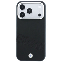 BMW Sign Inclined Deboss Letters MagSafe Case for iPhone 18 Pro / 17 Pro / Black
